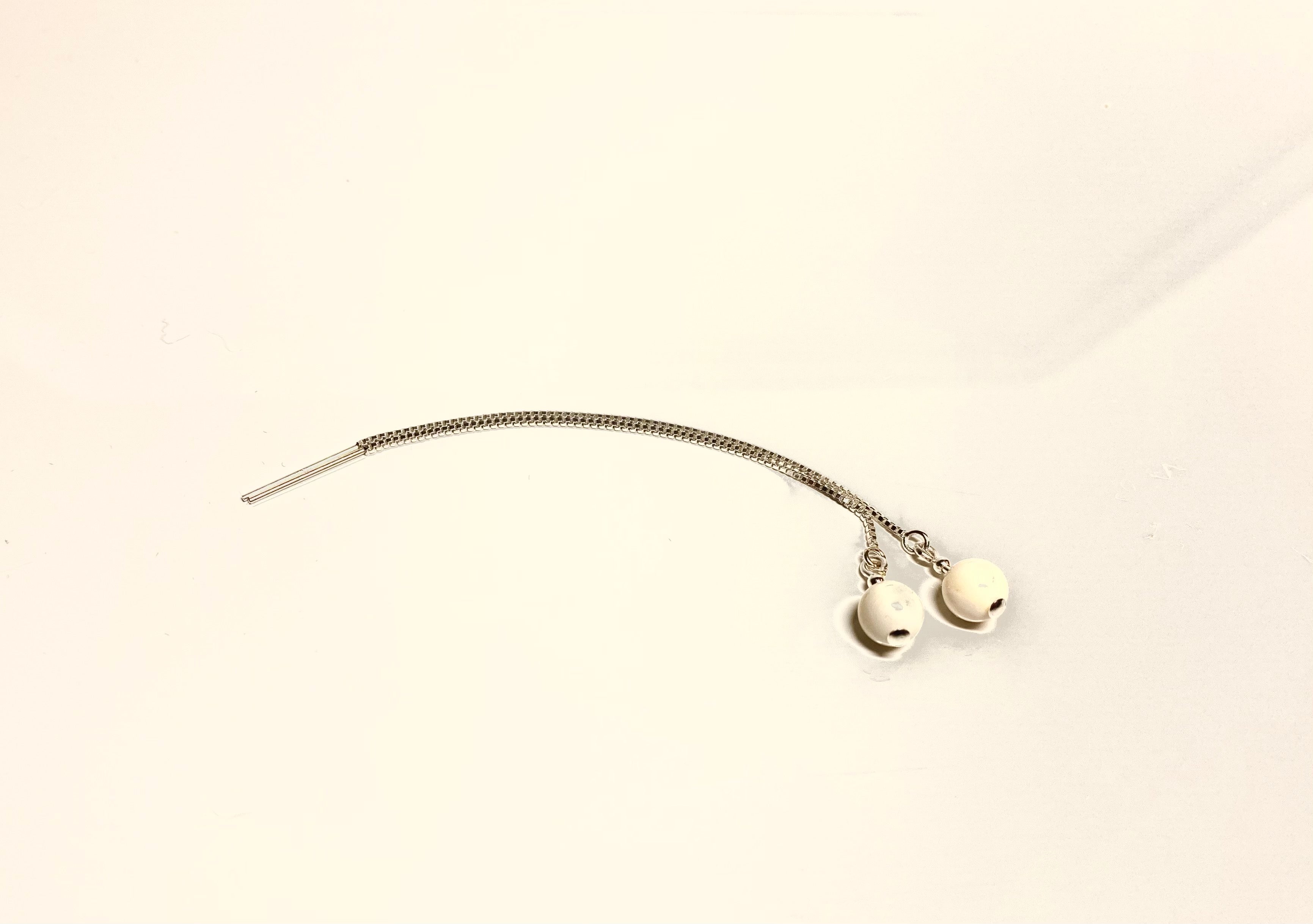 Walrus Tusk Ivory Mini Pearls Earrings